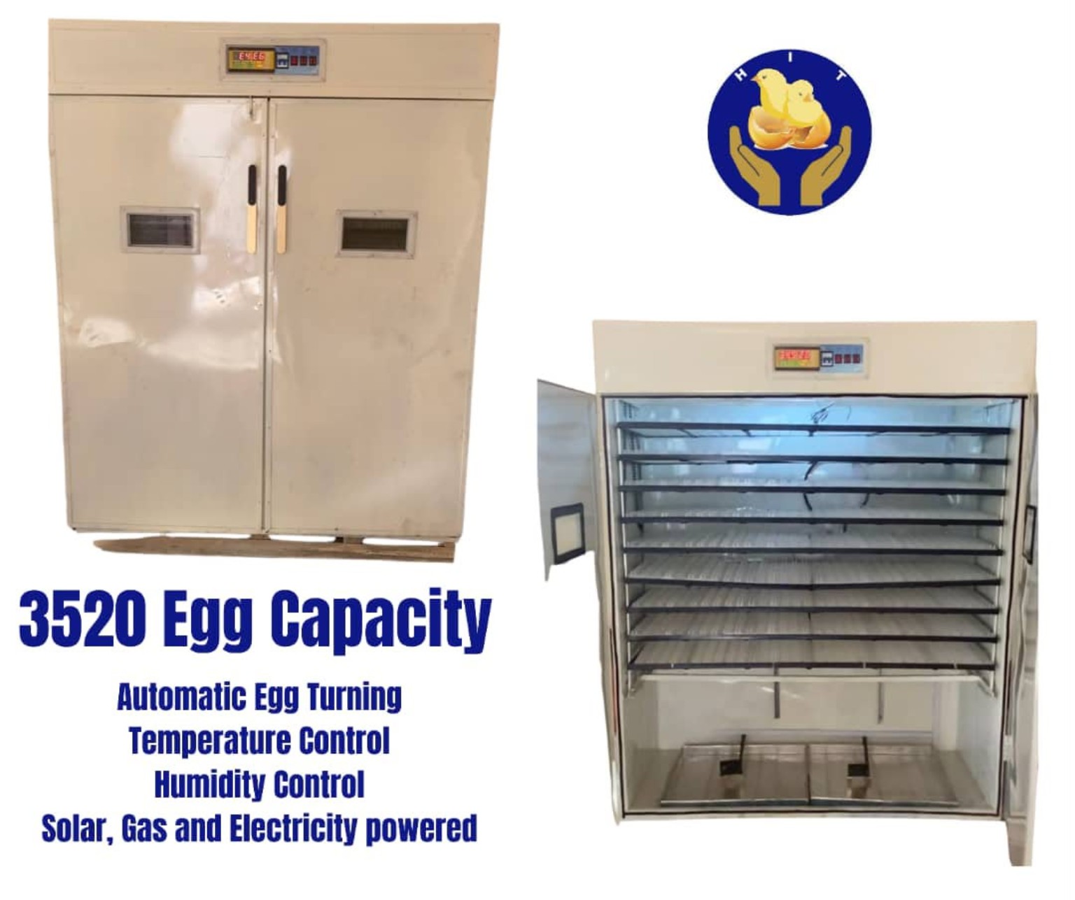 3,520-Egg Capacity Incubator